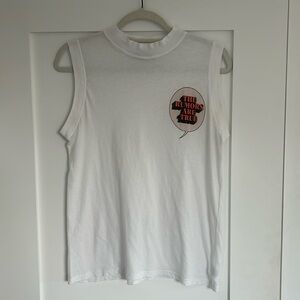“The Rumors Are True” Graphic Mock-neck Tank Top